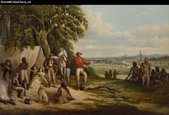 unknow artist The first settlers discover Buckley